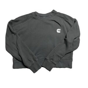 Cummins Engine Crop Top Women's Gray Sweatshirt Size Small
